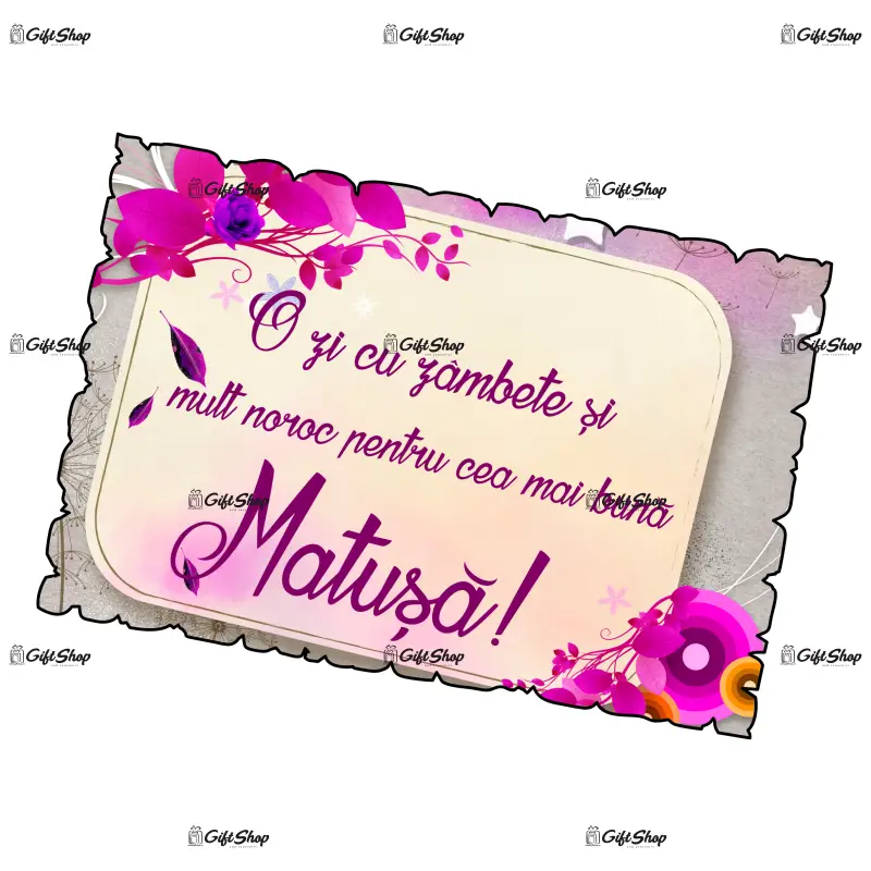 O zi cu zambete pentru cea mai buna matusa, magnet frigider mgs095